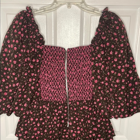 Vestique Pink and Brown Mini Dress - Picture 7 of 8